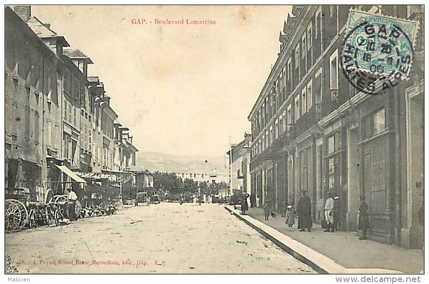 depts divers-  hautes alpes - ref  BB696 - gap - boulevard lamartine - plan charron  - carte bon etat -