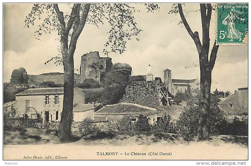 - depts divers -ref- KK733- vendee - talmont saint hilaire - talmont st hilaire - le chateau cote ouest - chateaux -