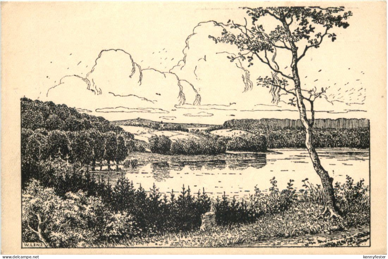 Der Czarnasee bei Sensburg - Westpreussen