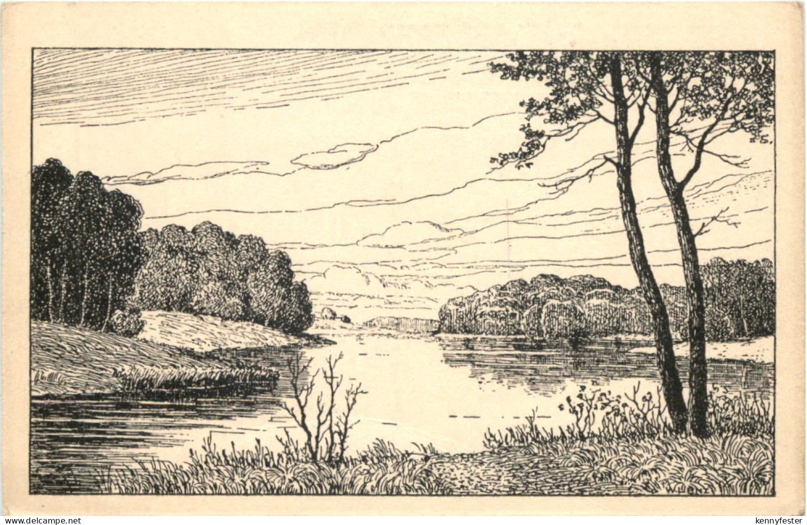 Der Silmsee bei Deutsch Eylau - Westpreussen