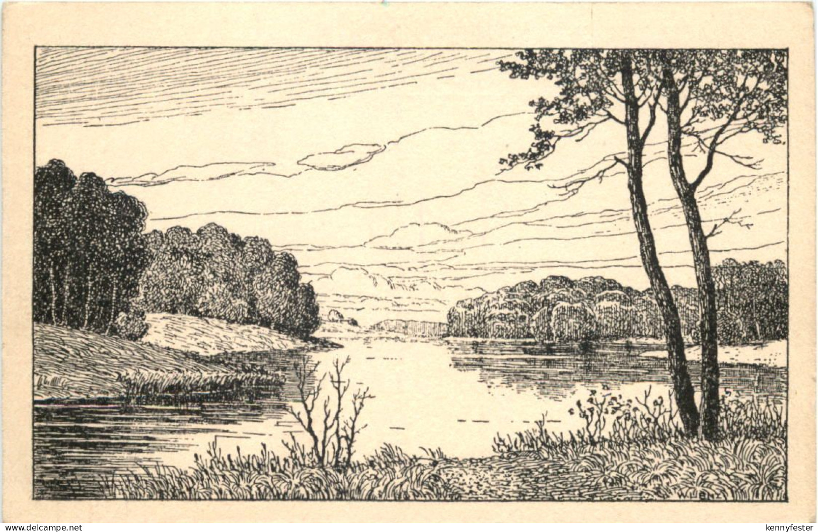 Der Silmsee bei Deutsch Eylau - Westpreussen