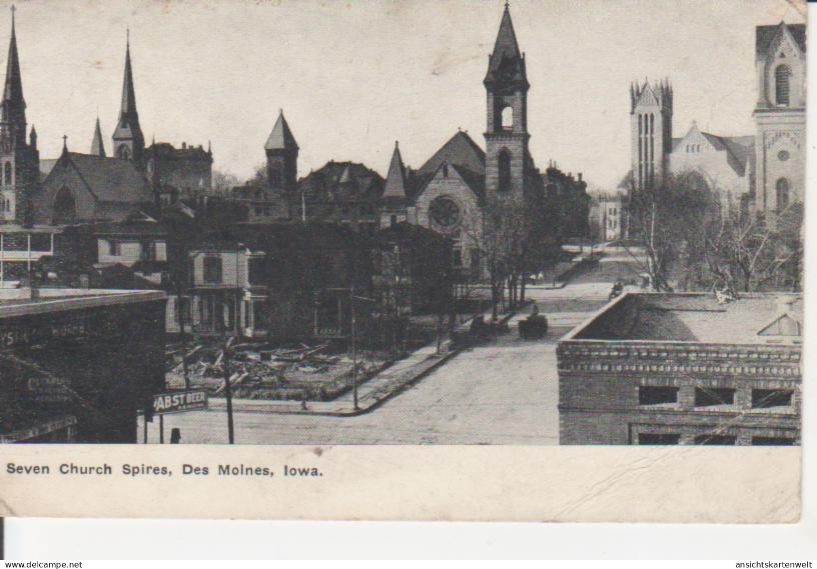 Des Moines, Iowa Seven Church Spires ngl #204.269