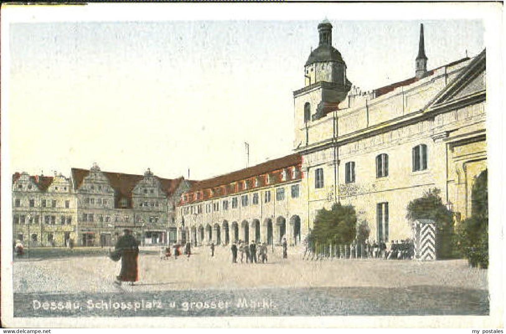 Dessau-Rosslau Dessau Markt Schlossplatz ungelaufen ca. 1920