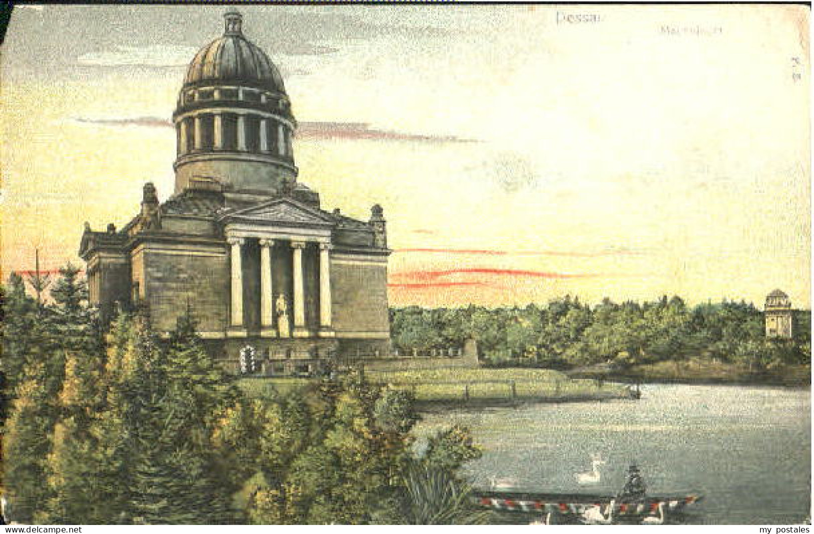 Dessau-Rosslau Dessau Mausoleum ungelaufen ca. 1920