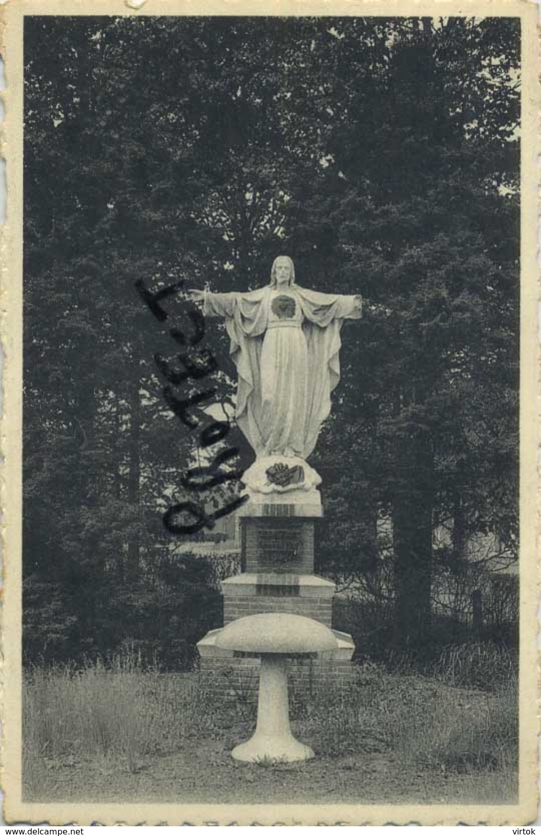 Dessel :  beeld van het heilig hart  (  gescheven met zegel )