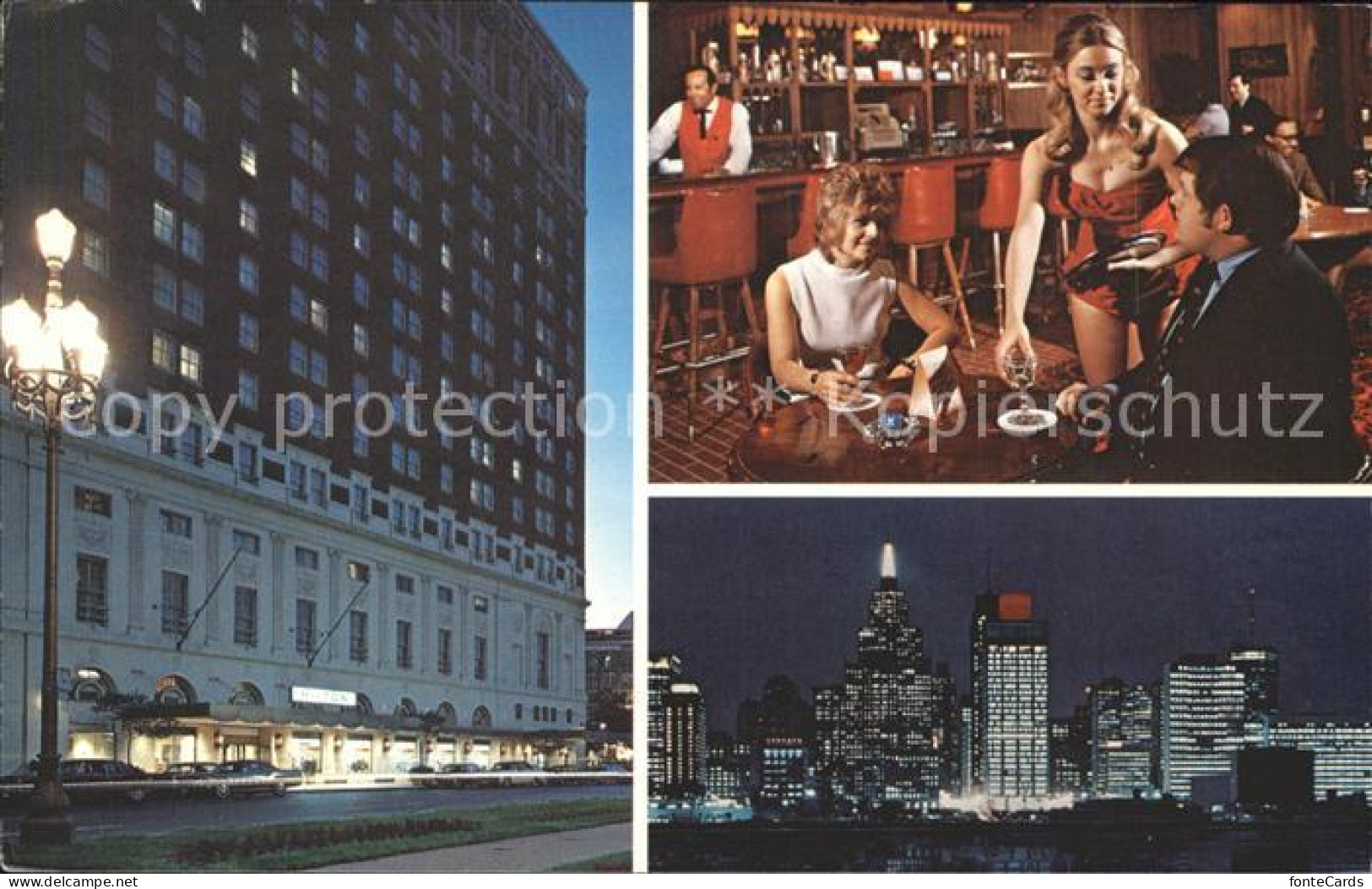 Detroit Michigan Detroit Hiton at Night Bar