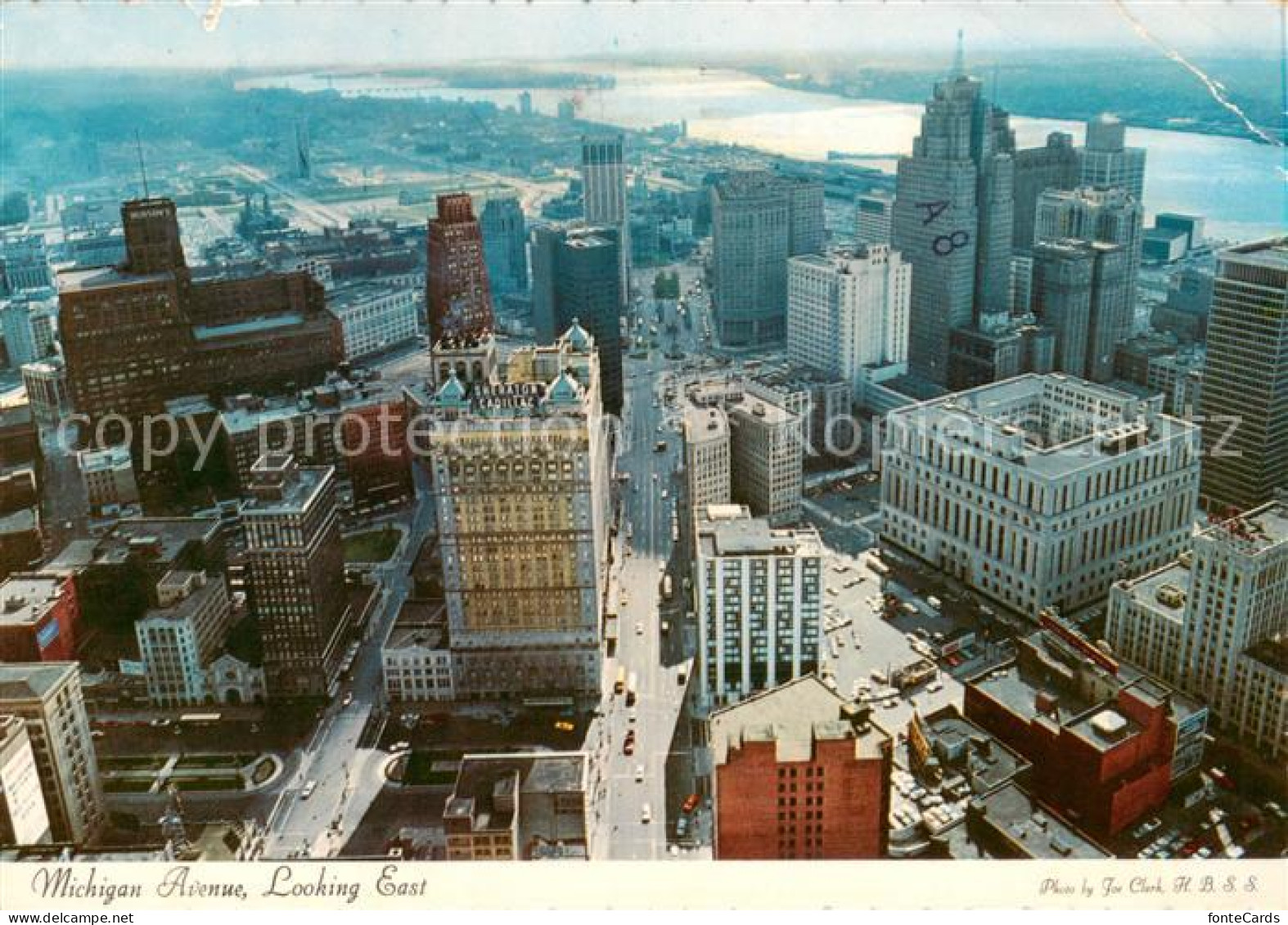 Detroit Michigan Fliegeraufnahme Michigan Avenue