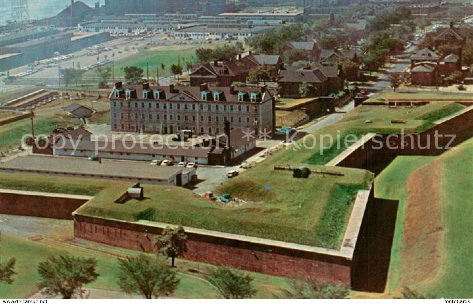 Detroit Michigan Fort Wayne Military Museum aerial view