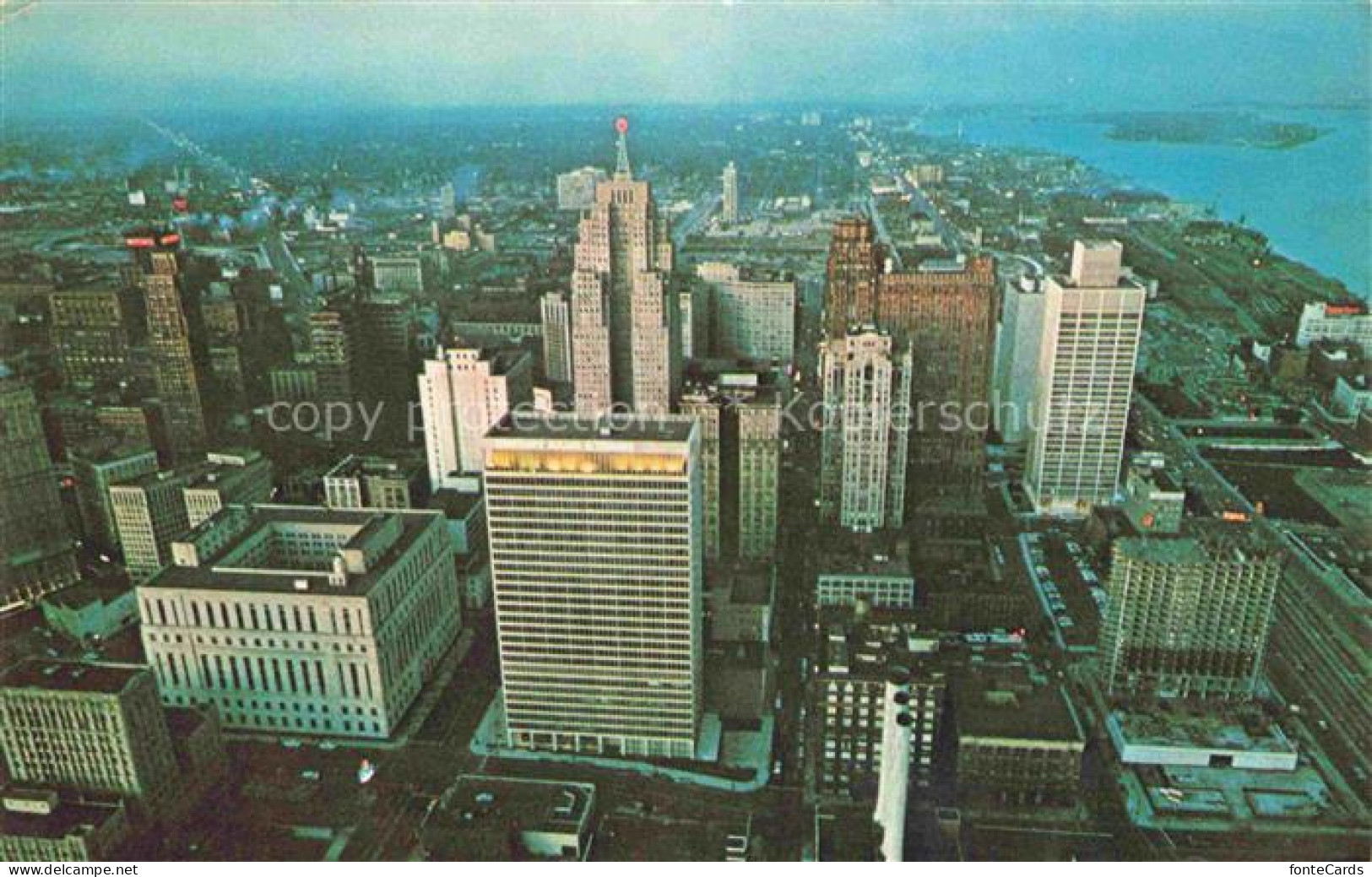 Detroit Michigan USA Downtown Detroit from the Air
