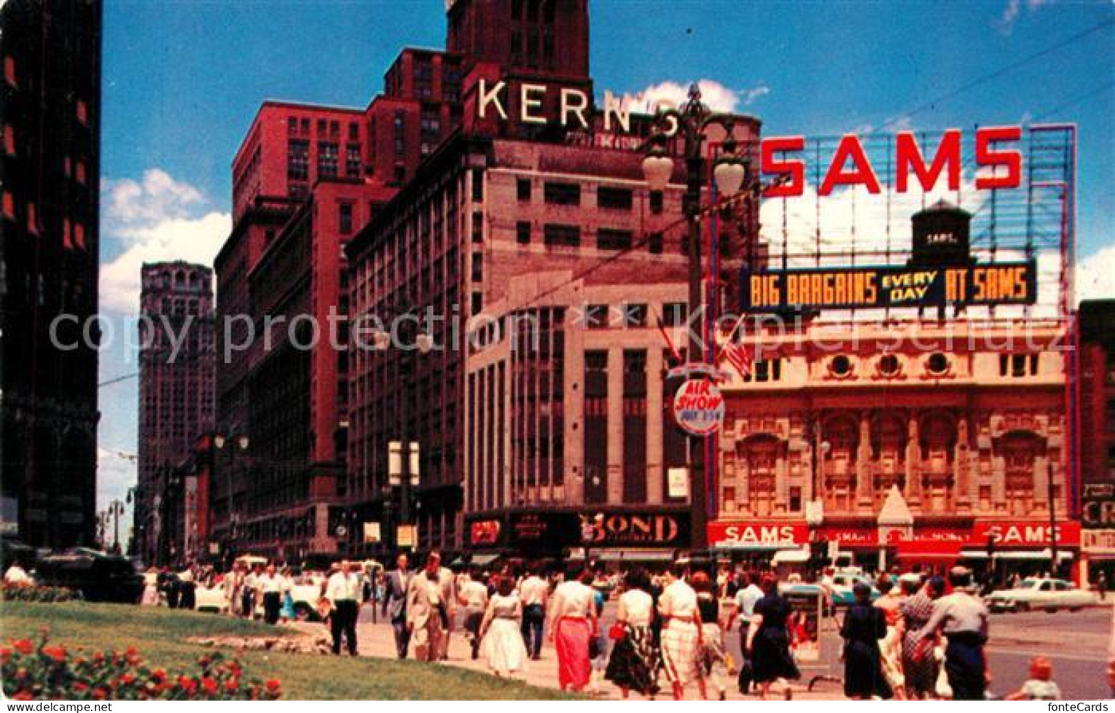 Detroit Michigan Woodward Avenue at Michigan Avenue