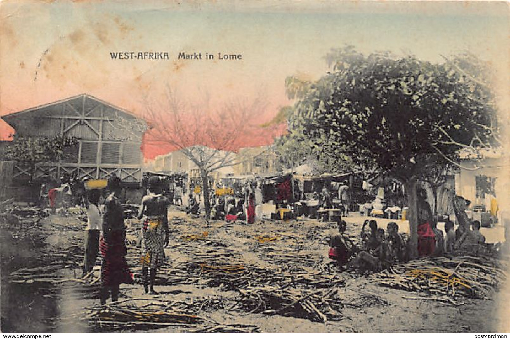 Deutsch Togo - Markt in Lome - Verlag C.A.W.G. 381