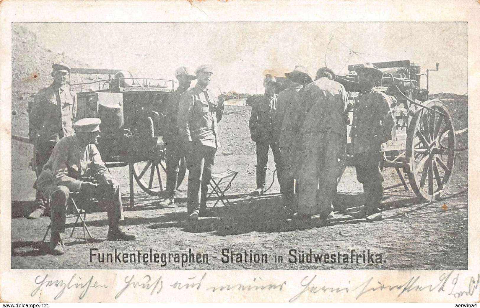 Deutsche Kolonien in Südwestafrika Funkentelegraphen Station AK 1908