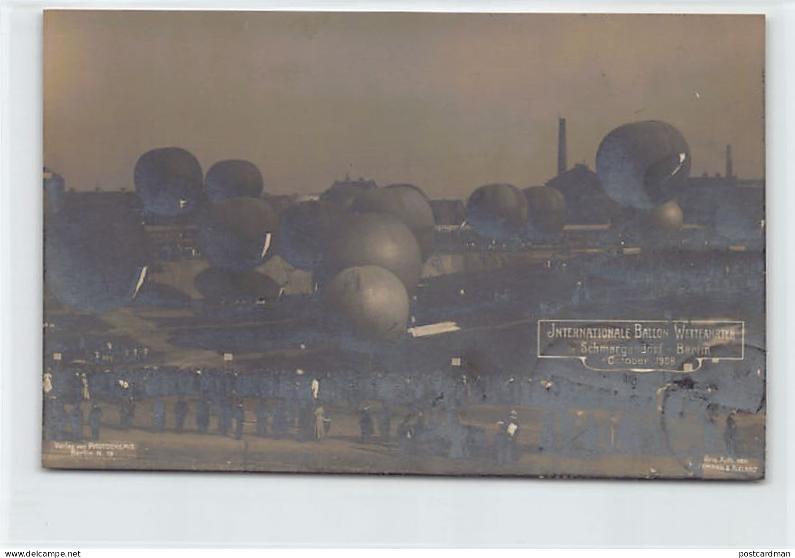 Deutschland - Berlin SCHMARGENDORF - Internationale Ballon Wettfahrten October 1908