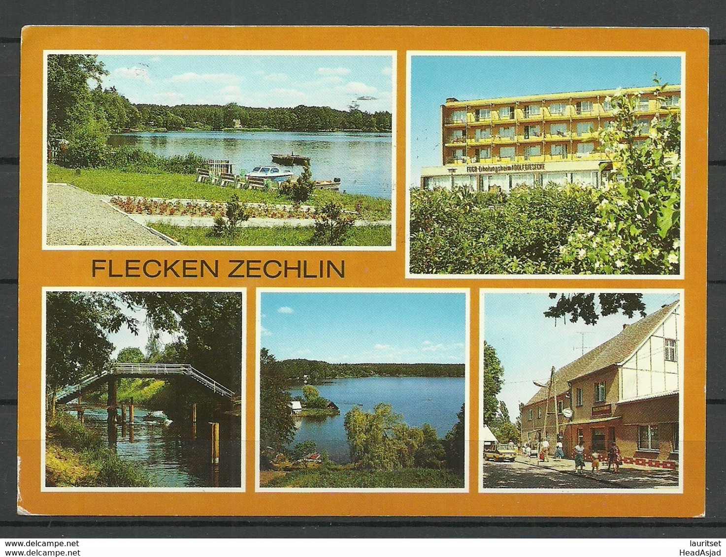 Deutschland DDR FLECKEN ZECHLIN Kr. Neuruppin (gesendet 1997, mit Briefmarke)