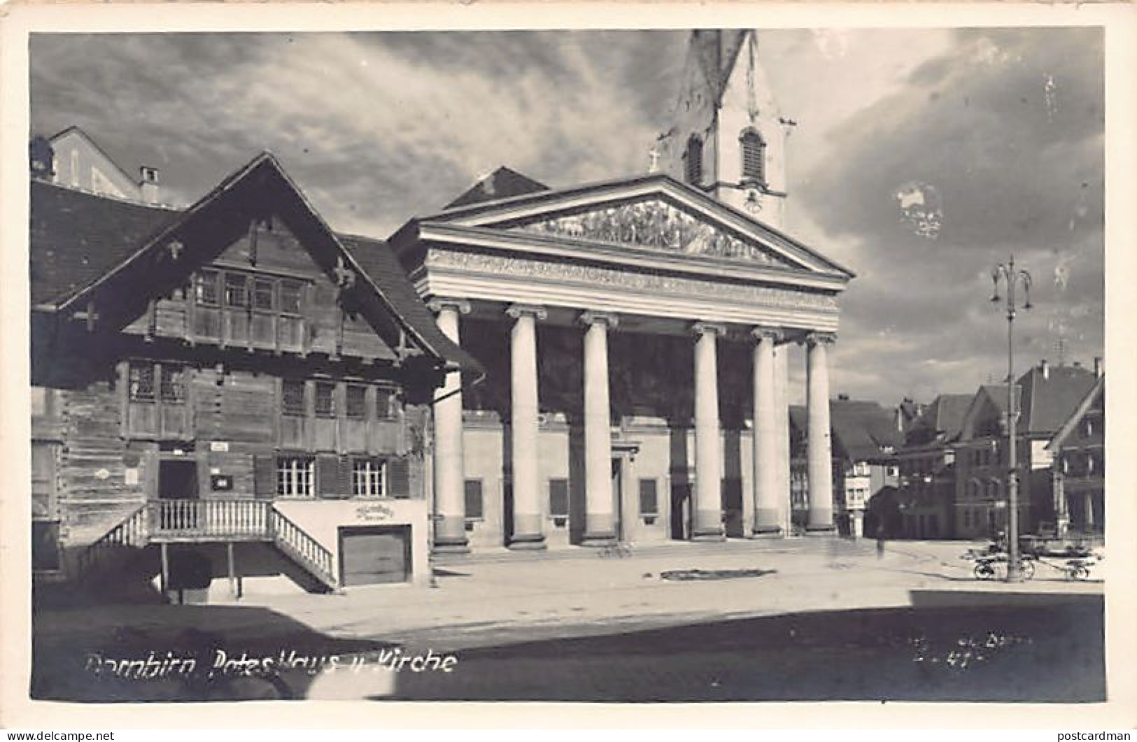 Deutschland - DORNBIRN (Vor.) Rotes Haus u. Kirche - FOTOKARTE