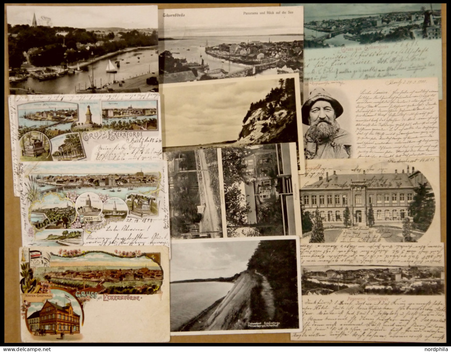 DEUTSCHLAND ETC. ECKERNFÖRDE, 12 verschiedene Ansichtskarten