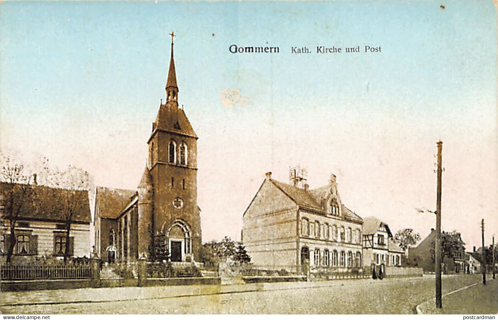 Deutschland - GOMMERN - Kath. Kirche und Post