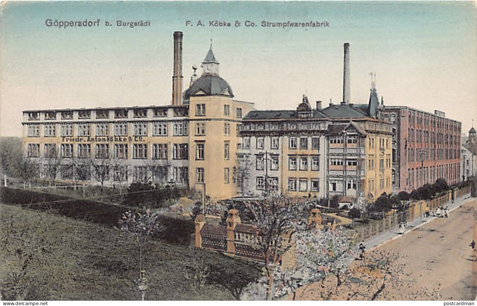Deutschland - GÖPPERSDORF (Burgstädt) F. A. Köbke & Co. Strumpfwarenfabrik