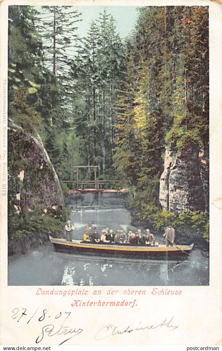Deutschland - Hinterhermsdorf (SN) Landungsplatz an der oberen Schleuse