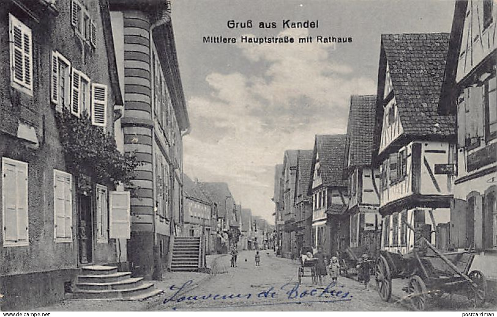 Deutschland - KANDEL - Mittlere Hauptstrasse mit Rathaus