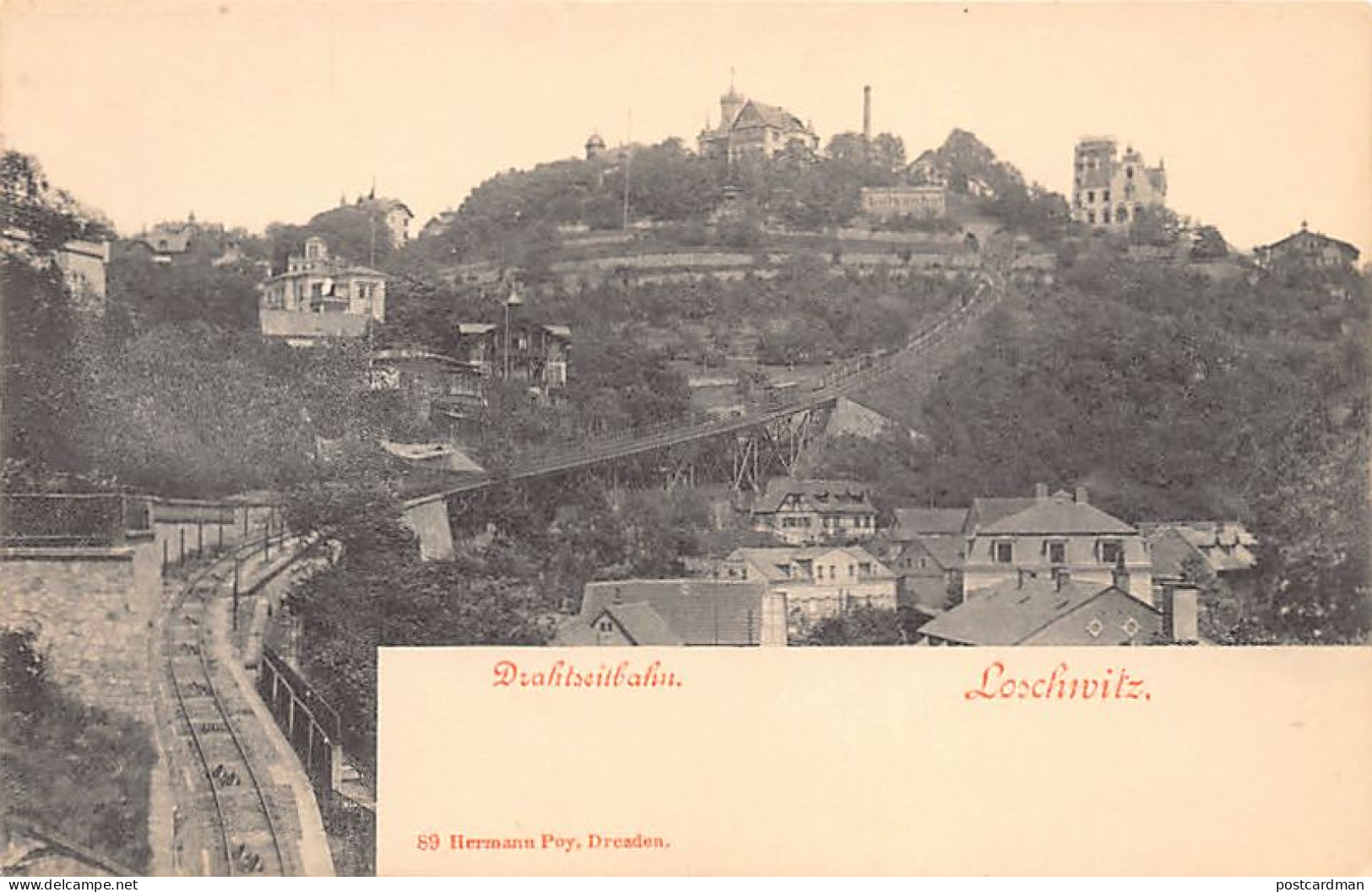 Deutschland - Loschwitz (SN) Dresden Drahtseilbahn Verlag Hermann Poy Dresden