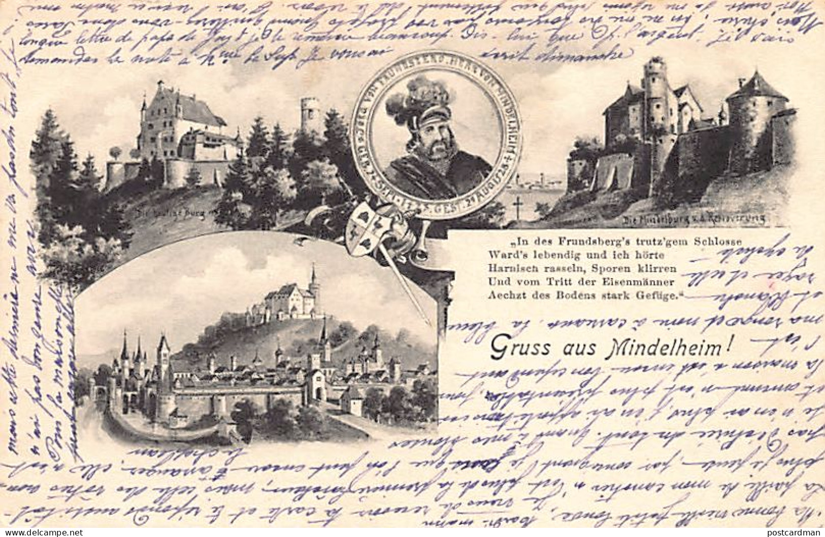 Deutschland - Mindelheim (BY) Mehrfachansicht Verlag von Ad. Hundegger, Mindelheim