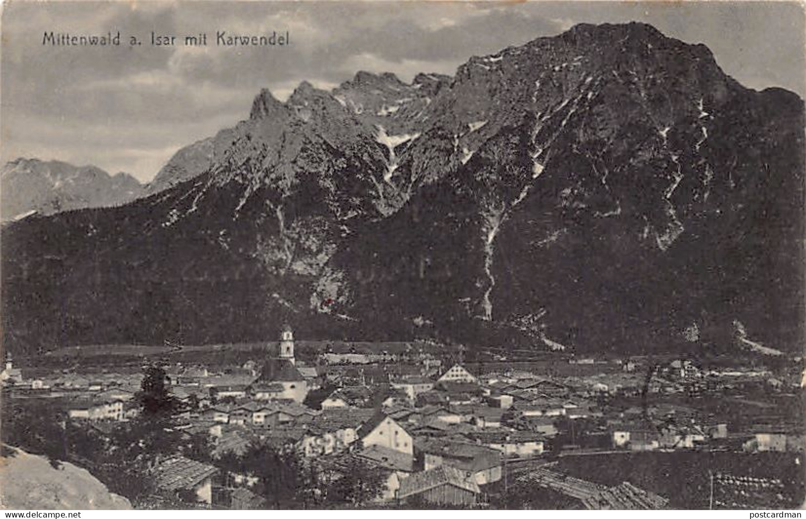Deutschland - Mittenwald (BY) Mittenwald am Isar mit Karwendel Verl. A. Irl. Hofphotograph Mittenwald