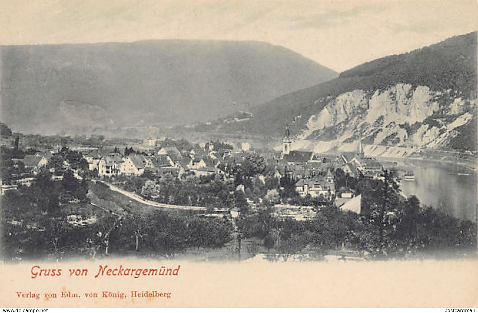 Deutschland - Neckargemünd (BW) Gruss von Neckargemünd Totalansicht Verlag von Edm. von König, Heidelberg