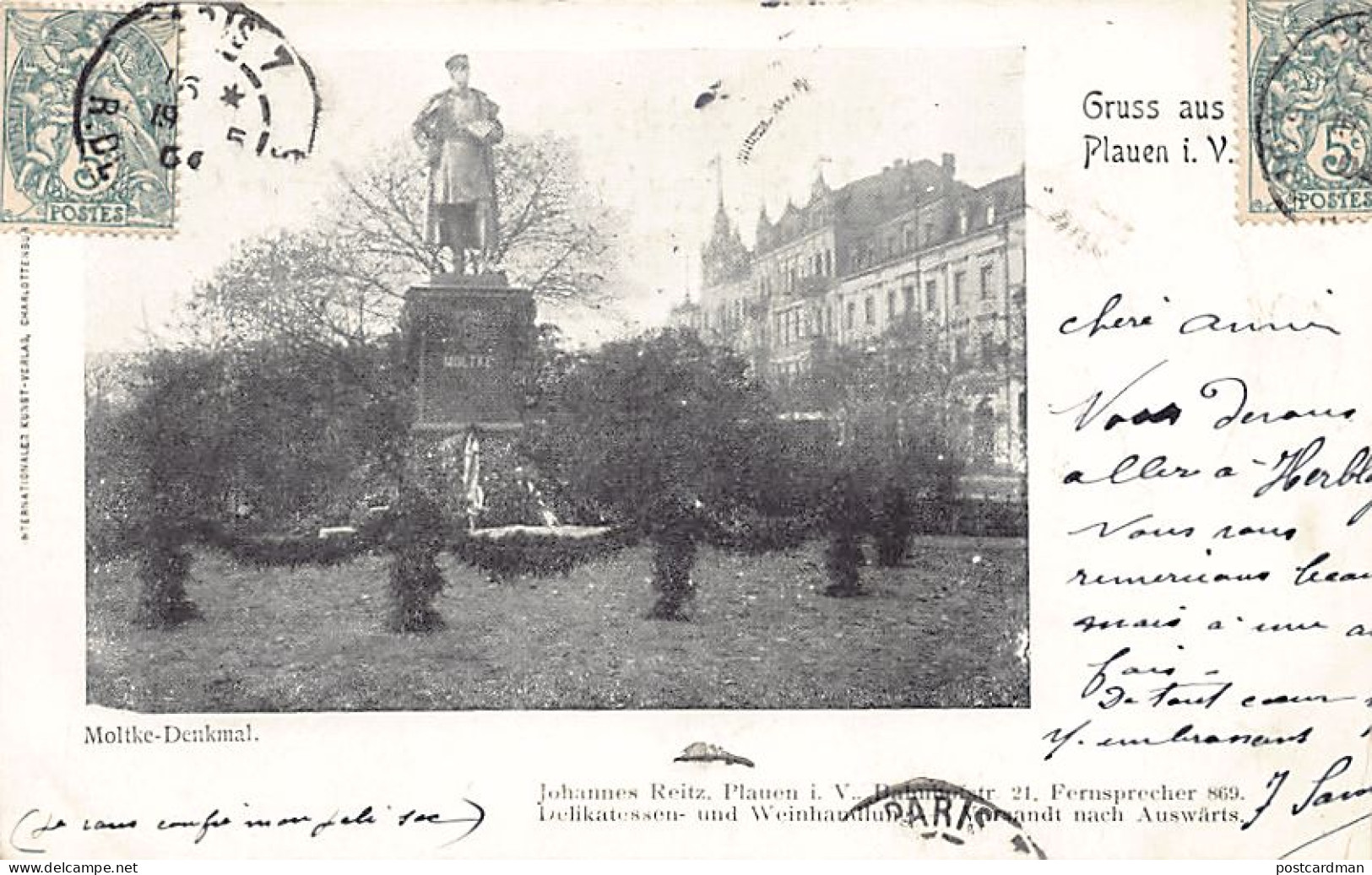 Deutschland - PLAUEN - Moltke-Denkmal