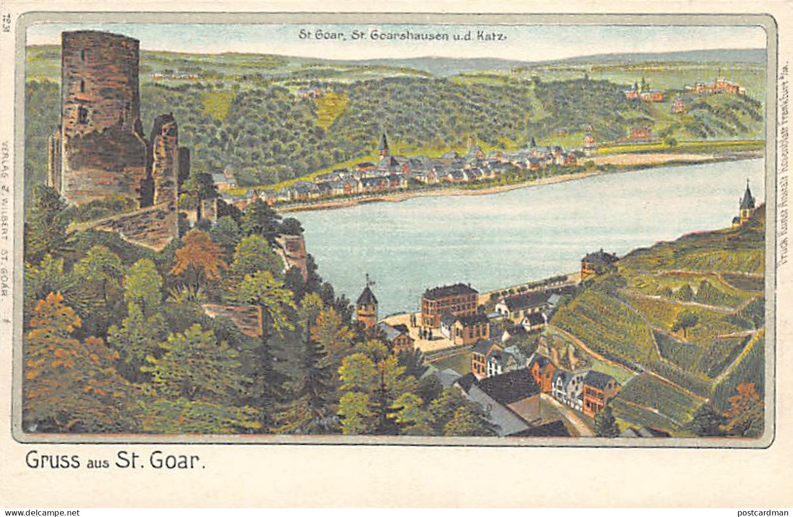 Deutschland - Sankt Goar (RP) Gruß aus St. Goar, St. Goarhausen u. d. Katz Verlag J. Wilbert St. Goar