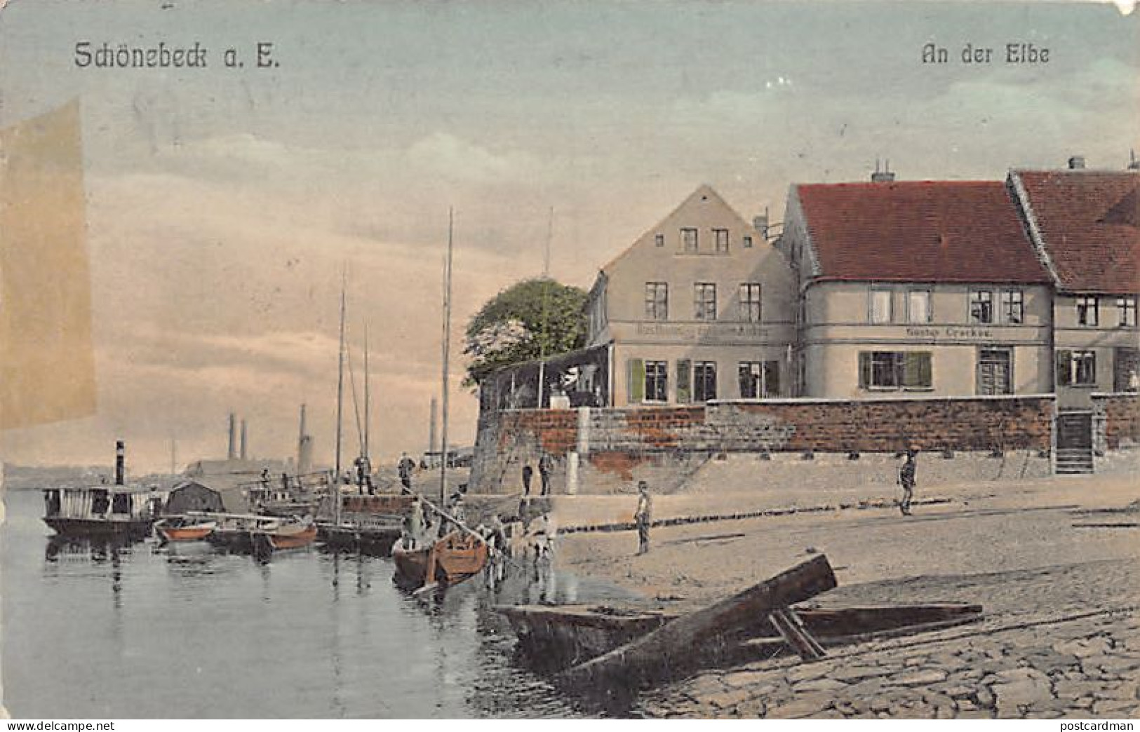 Deutschland - Schönebeck a. Elbe (ST) An der Elbe - Gustav Crackau - Gasthaus zum Goldenen Anker