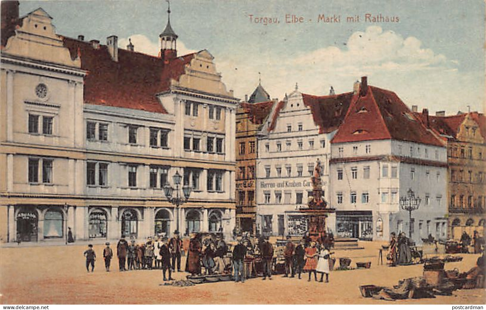 Deutschland - TORGAU - Markt mit Rathaus