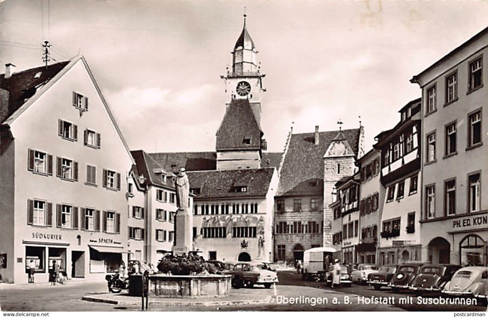 Deutschland - ÜBERLINGEN - Hofstatt mit Susobrunnen