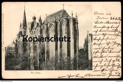 ALTE POSTKARTE GRUSS AUS AACHEN DER DOM postcard AK Ansichtskarte cpa