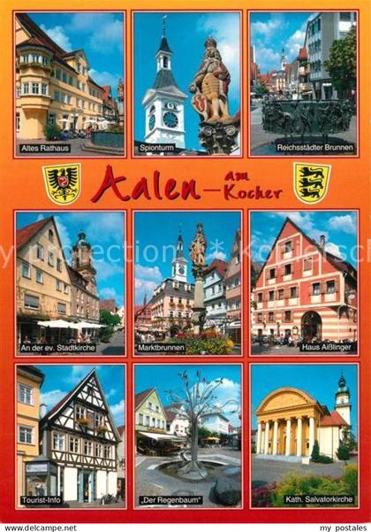 Aalen Altes Rathaus katholische Salvatorkirche Marktbrunnen