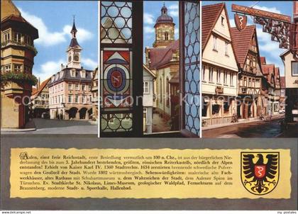 Aalen Altes und neues Rathaus Napoleonfenster Stadtkirche Hirschgasse