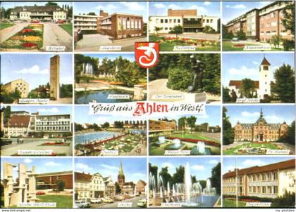 Ahlen Bahnhof Heim Bad Krankenhaus Kirche Park Schule x 1981
