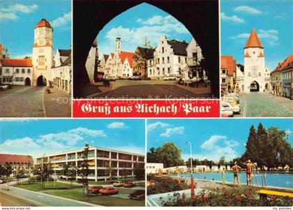 Aichach Paar Motive Stadtzentrum Stadttor Freibad