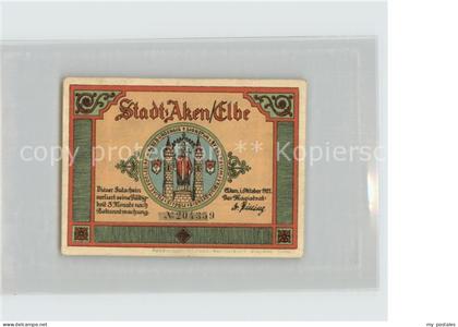Aken Elbe 25 Pfennig Gutschein Schloss Burg