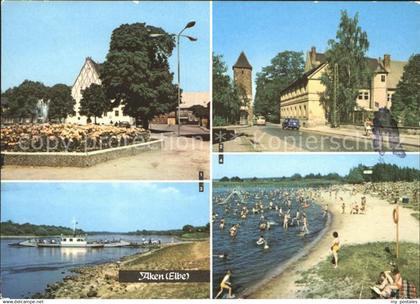 Aken Elbe Friedensplatz Burgstr An der Faehre Freibad Akazienteich