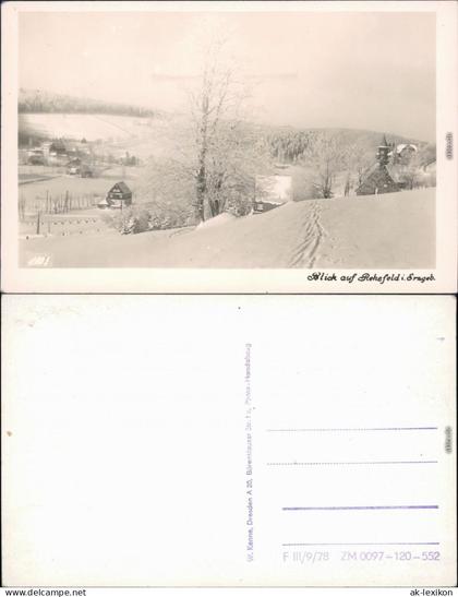 Rehefeld-Zaunhaus-Altenberg (Erzgebirge) Blick auf Rehefeld im Winter 1978