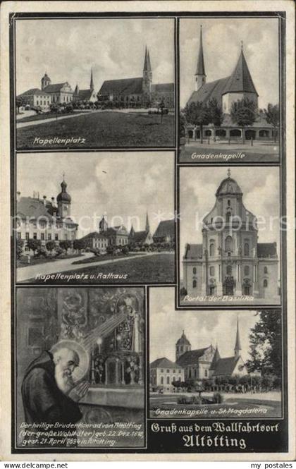 Altoetting Kapellenplatz Rathaus Gnadenkapelle Hl Bruder Konrad von Altoetting P