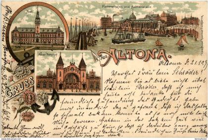Gruss aus Altona - Litho