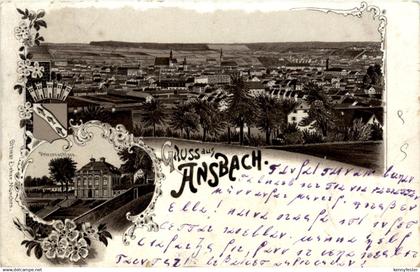 Gruss aus Ansbach - Litho