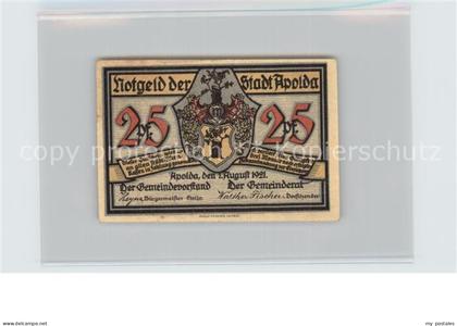 Apolda Schattenbild 25 Pfennig