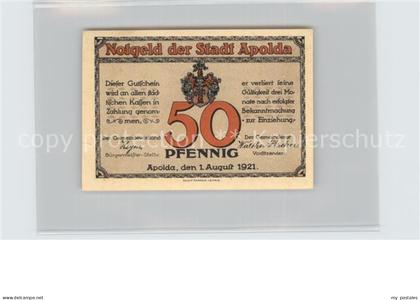 Apolda Wollherstellung 50 Pfennig