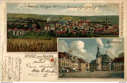Gruss aus Apolda - Litho
