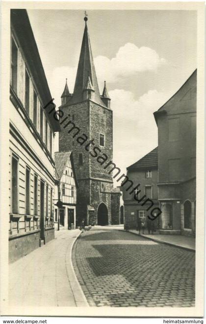 Aschersleben - Johannisturm - Foto-AK - Thüringer Volksverlag Erfurt