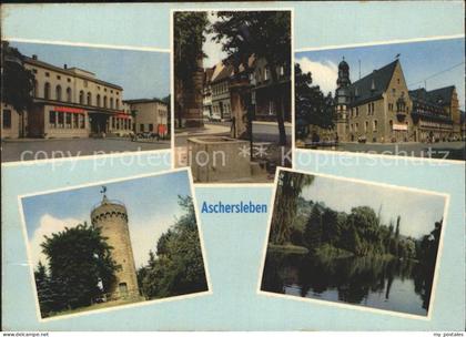 Aschersleben Turm Brunnen Gebaeude