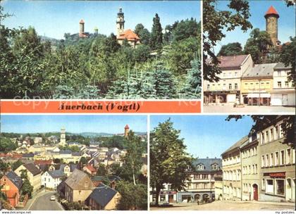 Auerbach Vogtland 3 Tuerme Friedensplatz Schloss Teilansicht Altmarkt